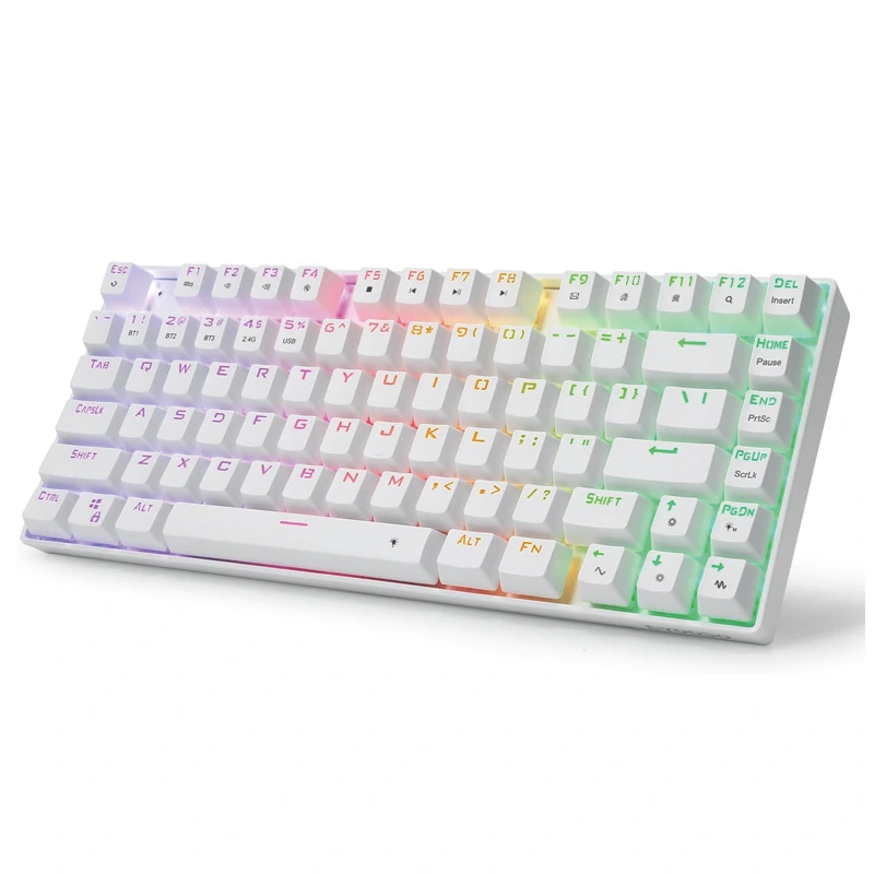 Tastiera meccanica RGB wireless Bluetooth 2.4Ghz a 81 tasti