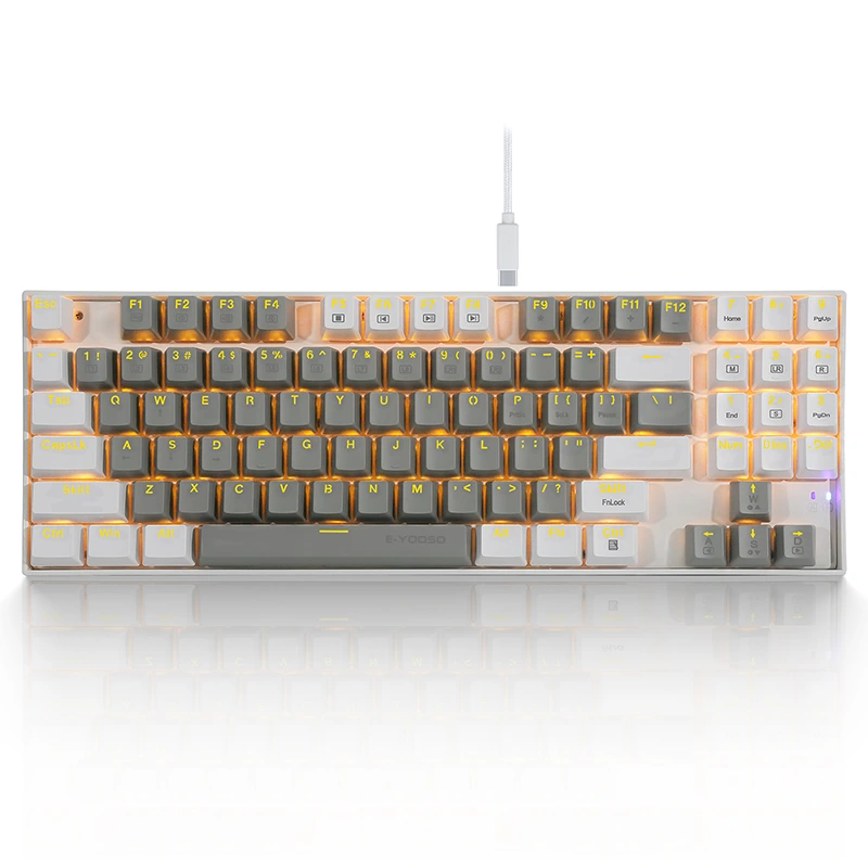 Tastiera meccanica da gioco cablata a 89 tasti LED